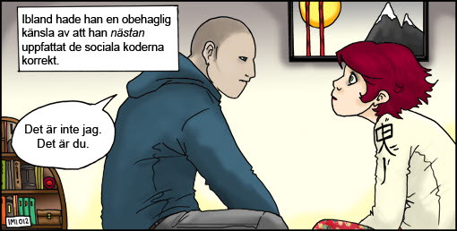 Seriebild. En kille tror sig nästan ha dekrypterat de sociala koderna.