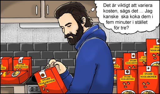 Seriebild med kile i ett kök